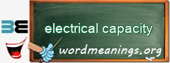 WordMeaning blackboard for electrical capacity